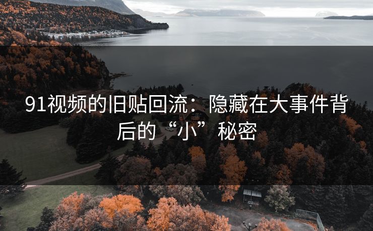 91视频的旧贴回流：隐藏在大事件背后的“小”秘密