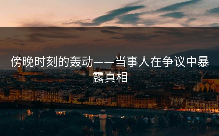 傍晚时刻的轰动——当事人在争议中暴露真相